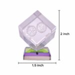 Elegant Allah Muhammad Crystal Cube Showpiece for Car Dashboard & Home Décor | 3D Laser Engraved Glass Islamic Gift | Compact Size 5x4 cm | Premium Reflective Base - Image 4