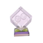 Elegant Allah Muhammad Crystal Cube Showpiece for Car Dashboard & Home Décor | 3D Laser Engraved Glass Islamic Gift | Compact Size 5x4 cm | Premium Reflective Base - Image 7