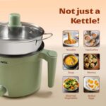 Cookwell Multipurpose Cook Kettle With 1.5L Nonstick Inner Pot, Stainless Steel Mess, Idli Stand, Stainless Steel Steamer, Egg Tray (600W) - Image 5