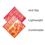 Anti-Slip Plastic Aasan Chatai Mat 4 Pcs Square Shape Durable Sitting Mat for Pooja Prayer Yoga Meditation Mat Easy to Carry Travel Mat Multicolor Pack of 4 - Image 5