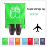 Lify Portable Travel Shoe Bags Shoe Organizer Space Saving Storage Bags- Aqua Blue, Navy Blue,Green, Grey, Orange & Pink 16 X 12'' Inches-6 Piece Pack - Image 3