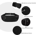 3 Pocket Running Belt, Waterproof Fanny Pack for Women Men, Workout Running Waist Pack Bag with Foldable Water Bottle Holder, Adjustable Running Pouch Phone Holder Accessories - Image 4
