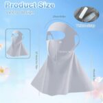 Full Face Mask for Sun Protection, 3D Face Cover for Women, UPF 50+ Summer Face Mask for Women, Breathable Ice Silk Cooling UV, Reusable, driving and hiking - Image 3
