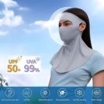 Full Face Mask for Sun Protection, 3D Face Cover for Women, UPF 50+ Summer Face Mask for Women, Breathable Ice Silk Cooling UV, Reusable, driving and hiking - Image 4