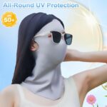 Full Face Mask for Sun Protection, 3D Face Cover for Women, UPF 50+ Summer Face Mask for Women, Breathable Ice Silk Cooling UV, Reusable, driving and hiking - Image 6