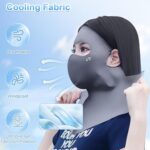 Full Face Mask for Sun Protection, 3D Face Cover for Women, UPF 50+ Summer Face Mask for Women, Breathable Ice Silk Cooling UV, Reusable, driving and hiking - Image 9