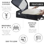 TRAVALATE Multiple Size Packing Cubes for Carry on Suitcase Organizer Bags | Set of 4 Space Saver Luggage Organizer Cubes for Travel | Black - Image 5