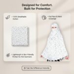 Kevim Women’s Cotton Bandhani Print Sun Protection Scarf & Hijab – Breathable Full Face Cover Stole, Summer Dust Mask Head Wrap with Tassels, Lightweight UV Protection - Image 5