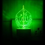 DIONA Night Lamp Islam Allah Written 3D Illusion Night Lamp for Kids Room, Bedroom, Home Office, Gift - Image 5