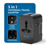 Orei Universal Charger Adapter with Type C - 3 in 1 International Travel Adapter - Universal Travel Adapter All in one with 1 USB-A, 1 USB-C (2.4A Each) and Universal Output Socket - 10 Year Warranty - Image 3