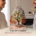 Crocon Seven Chakra Tree of Life for Positive Energy - Feng Shui Decor, Fake Bonsai, Crystals and Healing Stones, Money Tree, Room Decor 7 Chakra, Stone, Healing Crystals, Spiritual Gifts - Image 4