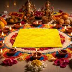 Pure Pooja Aasan Mat Puja Asan for Sitting Pooja Prayer Mat Velvet/Puja Mat/Meditation/Multipurpose Rug/Best in Quality (20X24) Handstitched RED/Yellow/Orange Colour (Yellow, Large) - Image 5