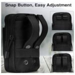 Portable Waterproof Mobile, Wallet Secure and Small Accessories Carry Waist Belt Pouch for Men & Women (7 X 4.8 X 2 Inch) (Black) - Image 4