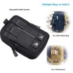 Portable Waterproof Mobile, Wallet Secure and Small Accessories Carry Waist Belt Pouch for Men & Women (7 X 4.8 X 2 Inch) (Black) - Image 5