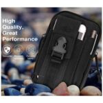 Portable Waterproof Mobile, Wallet Secure and Small Accessories Carry Waist Belt Pouch for Men & Women (7 X 4.8 X 2 Inch) (Black) - Image 6