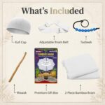 Modefa Islamic Men's Ihram for Umrah Men - Hajj Umrah Essentials - Ehram Ahram for Hajj 2 Piece Set - Seamless Viscose Made from Bamboo + Cotton Ihram Towel Set 110 x 220cm (Combo: 5 Piece) - Image 3