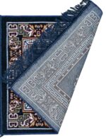 Prayer Aasan/Mat Traditional Design Velvet Aasan | Meditation Prayer Carpet Mat | Pooja Aasan Mat | Multipurpose Premium Velvet Rug Mat Pack of 2-Blue - Image 5