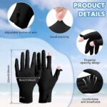 PALAY® Sun Protection Gloves for Women - Non-Slip Touch Screen, Breathable Ice Silk Cooling, Summer Outdoor Full Finger With Snap Button Closure for Cycling, Driving, Fishing - Image 3