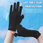PALAY® Sun Protection Gloves for Women - Non-Slip Touch Screen, Breathable Ice Silk Cooling, Summer Outdoor Full Finger With Snap Button Closure for Cycling, Driving, Fishing - Image 5