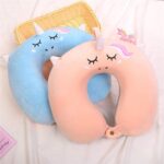 DC DECORIO Kids Travel Pillow,Unicorn Fiber with,U-Shaped Airplane, Car Flight Head Neck Support Pillow for Adults Toddler Children,Boys,Girls (Pink) - Image 3