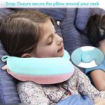 DC DECORIO Kids Travel Pillow,Unicorn Fiber with,U-Shaped Airplane, Car Flight Head Neck Support Pillow for Adults Toddler Children,Boys,Girls (Pink) - Image 4