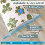 ABOUT SPACE 3 Pack Vacuum Bags for Travel with Hand Pump (1 Large/2 Medium) Polyamide Polyethylene Airtight Ziplock Reusable Space Saver Compression Storage Bags for Packing Vaccine Sealer Bags (Blue) - Image 8