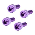 4Pcs Aluminum Alloy Bike Water Bottle Cage Bolts Holder Socket Screws Purple| Sports Equipment | Outdoor Sports Gear | Exercise Gear - Image 5