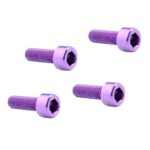 4Pcs Aluminum Alloy Bike Water Bottle Cage Bolts Holder Socket Screws Purple| Sports Equipment | Outdoor Sports Gear | Exercise Gear - Image 9