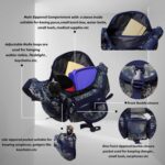 F Gear Trail Marpat Navy Camo Waist Pouch | 1 Compartment & 3 Pockets | Rugged Outdoor Waist Bag | Lightweight Water-Resistant Stylish & Comfortable Fanny Pack, Travel, Hiking & Cycling Pouch - Image 4