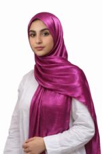 Muna Satin Hijab Combo oF 3- Silky Shiny Abaya Scarves for Muslim Women Wear Headscarf | Islamic Shawl/Dupatta/Stole for Girls - Image 3