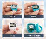 HBD Digital LCD Display Tally Counter Finger Ring, Portable Fitness Activity Tracker with Reset Button, Tasbeeh & Jaap mala for Counting Purpose (Multicolor, 1 Piece) - Image 4