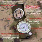 Compass,High Accuracy Waterproof Military Compass with Carrying Bag, Lensatic Sighting, Waterproof and Shakeproof Compass, Army Green Suitable for Camping Hiking - Image 3