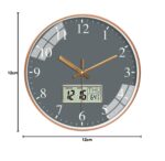 STAR WORK Non Ticking Silent Quartz Radium Glow Wall Clock for Living Room Bedroom Office | Mute and Quiet Clocks| Home Decorative Art Collection (Grey Analog | Round) Glass, Plastic , 12 Centimeters - Image 3