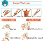Venom Extractor Pump Kit | Outdoor Bite Suction Tool for Snake, Bee, Wasp & Insect Bites | Reusable Emergency First Aid Kit with Dual Cups for Camping, Hiking & Travel Safety - Image 3