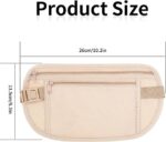Hidden Waist Bag Secure Travel Money Belt Undercover Hidden RFID Blocking Wallet Anti Theft Passport Wallets for Men & Women Waist Pouch Purse Travel Accessories (1PC)(Multi) - Image 4