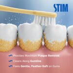 STIM Plus Toothbrush | 4,500+ Ultra-Soft Bristles | Tapered Tips for Sensitive Teeth | Gentle on Gums & Enamel | Adults | Mixed Colors | Toothbrush + Interdental Brush (Pack of 2) - Image 5