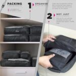FATMUG Polyester Packing Cubes Travel Bag Organiser Set of 7(L, M, S, Slim, Shoe Pouch, Laundry Bag & Pouch, Black ) - Image 7