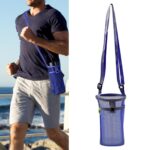 Water Bottle Carrier Trendy Water Bottle Sleeve for Trekking Camping Outdoor Blue| Sports Equipment | Outdoor Sports Gear | Exercise Gear - Image 3