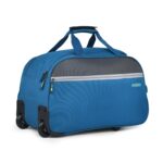 Aristocrat Enigma 52 Cm Polyester Softsided Cabin Size 2 Wheels Carry On Luggage Duffle Trolley Wheels - Blue, 28 Cm - Image 5