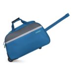 Aristocrat Enigma 52 Cm Polyester Softsided Cabin Size 2 Wheels Carry On Luggage Duffle Trolley Wheels - Blue, 28 Cm - Image 6