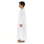 Boys Abaya Kaftan White Kids Thobe Muslim Prayer Clothes for Boys Muslim Kaftan Abaya Dress Long Sleeve Kids Robe Thobe - Image 8