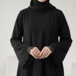 Women Firdous Fabric Solid Abaya Burqa | Long Sleeve | Classic Fit | Without Dupatta - Image 3