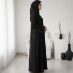 Women Firdous Fabric Solid Abaya Burqa | Long Sleeve | Classic Fit | Without Dupatta - Image 4