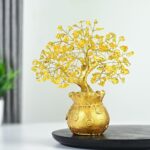 Crocon Lucky Feng Shui Citrine Tree – Crystal Tree of Life with Gold Base | Bonsai Money Tree for Prosperity, Positive Energy & Abundance | Healing Gemstone Home Decor & Rakhi Gift (7x3 Inch) - Image 5