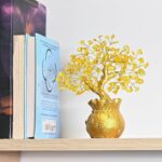 Crocon Lucky Feng Shui Citrine Tree – Crystal Tree of Life with Gold Base | Bonsai Money Tree for Prosperity, Positive Energy & Abundance | Healing Gemstone Home Decor & Rakhi Gift (7x3 Inch) - Image 6