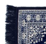 AAZEEM Velvet Square Prayer Mat | Meditation Carpet Mat | Blue, 60 cm x 60 cm - Image 4