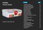 Tool Zone ® Travel Buddy Plastic First Aid Kit With Medicines useful for Domestic and Industrial use (Content -64 Pcs of Medicines with Plastic Milton Box) (1 Pc- White) - Image 6