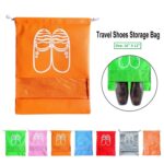 Lify Portable Travel Shoe Bags Shoe Organizer Space Saving Storage Bags- Aqua Blue, Navy Blue,Green, Grey, Orange & Pink 16 X 12'' Inches- 12 Piece Pack - Image 3