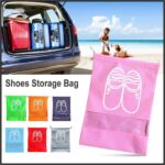Lify Portable Travel Shoe Bags Shoe Organizer Space Saving Storage Bags- Aqua Blue, Navy Blue,Green, Grey, Orange & Pink 16 X 12'' Inches- 12 Piece Pack - Image 4
