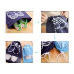 Lify Portable Travel Shoe Bags Shoe Organizer Space Saving Storage Bags- Aqua Blue, Navy Blue,Green, Grey, Orange & Pink 16 X 12'' Inches- 12 Piece Pack - Image 5